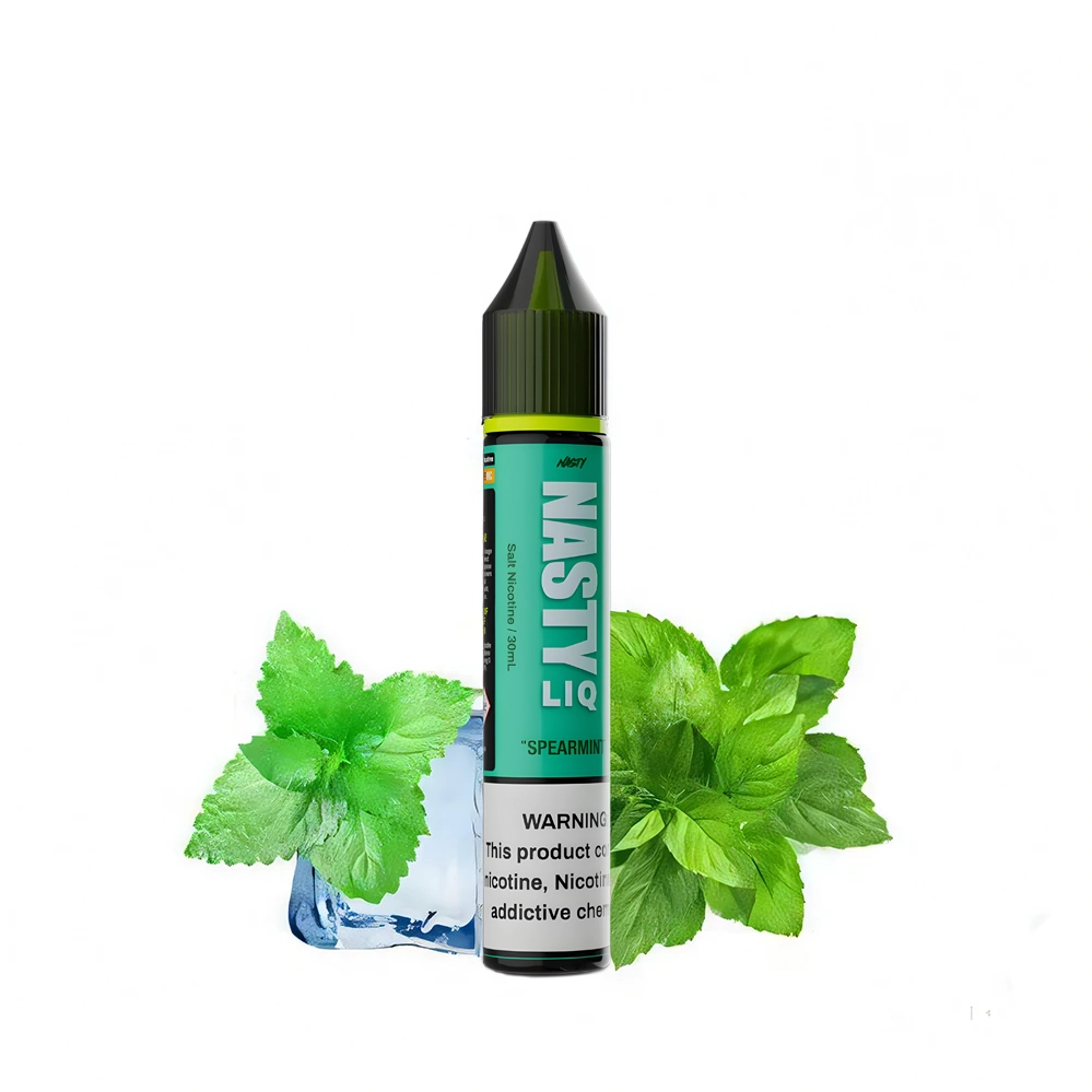 سالت نیکوتین نعناع نستی-سالت نیکوتین نعنا نستی NASTY LIQ SPEARMINT مناسب طرفداران طعم های خنک و نعنایی که بعد از اولین پاف احساس طراوت نعنا را در دهان خود حس میکنند .     این سالت نیکوتین در دسته طعم های فانتزی قرار دارد که در کنار خنکی و حس تازگی اندکی هم شیرینی برجای میگذارد و در فصول گرم انتخاب ف ...